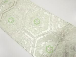 アンティーク　 花亀甲模様織出し袋帯（着用可）